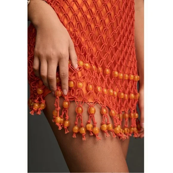 Significant Other Halter Beaded Fringe Mini Dresss - Picture 3 of 9